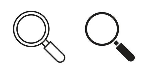 Search icon outline illustration sign