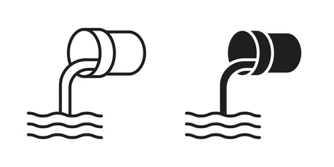 Sewage icon outline illustration sign