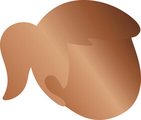 Bronze Hair in Ponytail