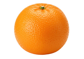 Fresh orange fruit isolated on transparent background, vibrant citrus for healthy eating and vitamin C
