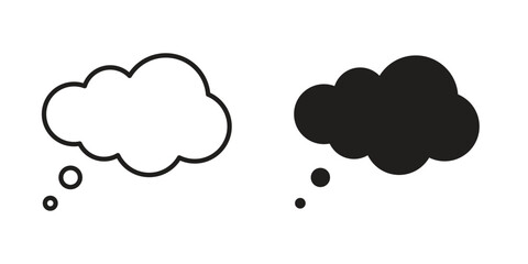Think bubble icon outline illustration sign