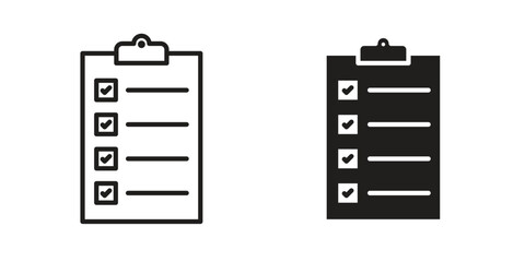 Todo list icon outline illustration sign