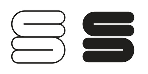 Obraz premium Towel icon outline illustration sign