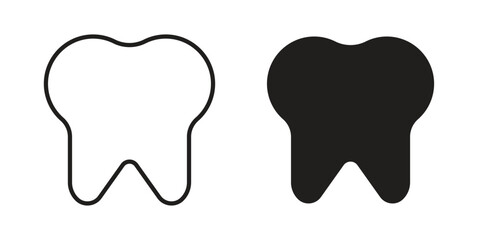 Tooth icon outline illustration sign