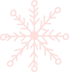 Geometric Snowflake with Circular Tips
