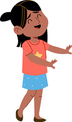 Smiling Girl with Star Shirt