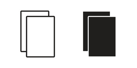 Copy icon flat black and white logo