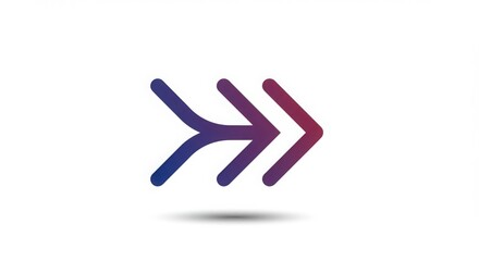 Arrow logo design in gradient colors
