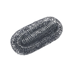 Close-up of a Metallic Scrubber Pad for Cleaning.