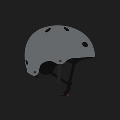 Gray Helmet for Safety and Protection in Sports and Activities.
