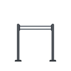 Gray silhouette of a horizontal bar for fitness training.