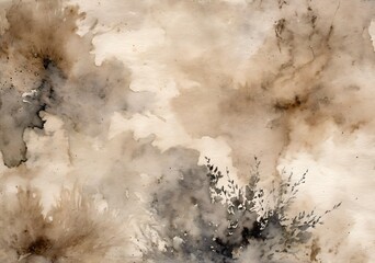 Soft Watercolor Wash Natural Imperfections Hand Painted Wabi Sabi