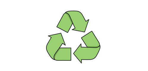 Obraz premium green recycling symbol for environmental awareness promoting sustainable practices and eco-friendly initiatives to encourage waste reduction and circular economy.