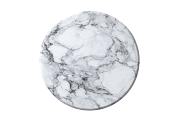 A circular white and gray patterned design on a contrasting black background