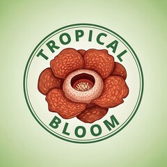 Tropical Bloom Flower Logo Design.