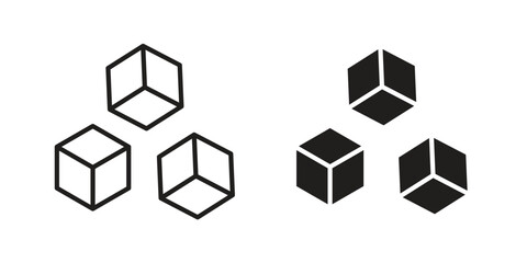 Obraz premium Ice icon flat black and white logo