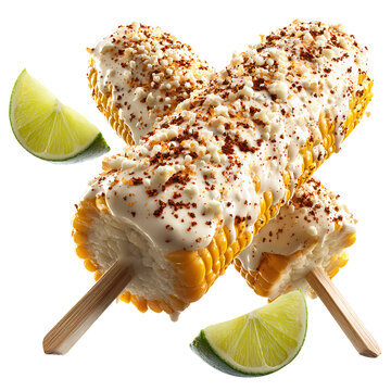 Traditional Mexican Street Corn Elotes with Cotija
