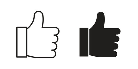 Like icon flat black and white logo