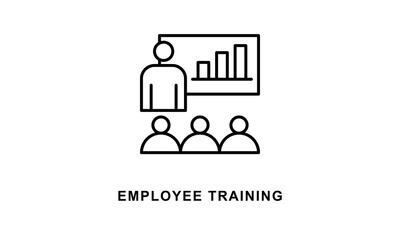 Employee Training Icon Isolated On White Background