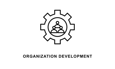 Organization Development Icon Isolated On White Background