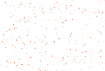 Christmas snowflakes seamless falling on transparent background 