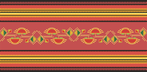 Slavic ornamental seamless frieze vector series. Authentic Eastern European traditional decorative patterns of folk costumes, damasks, carpets. Balkan folklore embroidery motifs.