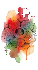 Watercolor Raspberry Illustration - Vibrant Berry Art.