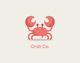 A playful and colorful cartoon crab design, suitable for seafood businesses or children’s products, capturing fun and high-quality seafood essence in a whimsical way.