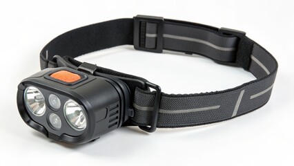 Obraz premium Versatile and adjustable headlamp for outdoor adventures and work tasks