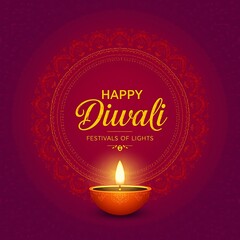 Vintage Christmas greeting card illustration with a candle and decoration border frame to wish a happy holiday celebration