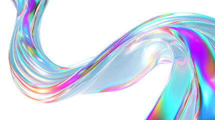 Abstract colorful wave on white background