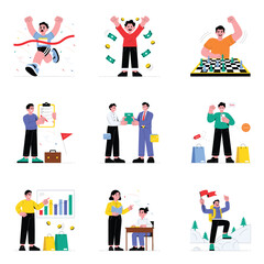 Success Flat Illustration set 3