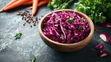 Red Cabbage Salad, Fresh Vegetables, Healthy Food, Cooking, Ready to Eat