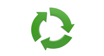 Three green arrows in a circular loop recycling symbol.