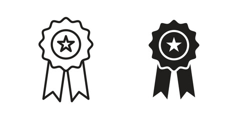 Rosette icon flat black and white logo