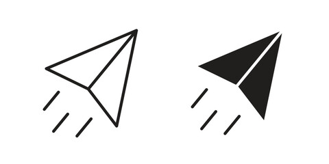 send Message icon flat black and white logo