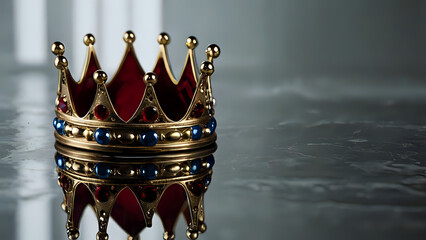 Crown hovering above a mirror showing no reflection