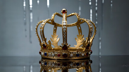 Crown hovering above a mirror showing no reflection