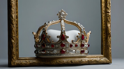 Crown hovering above a mirror showing no reflection