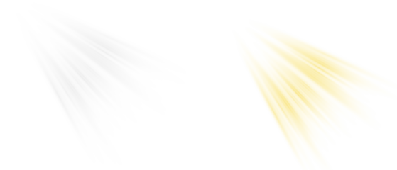 Overlays of bright yellow sunlight rays, soft lens flare glow and transparent golden light beams creating warm sun effect on PNG background.