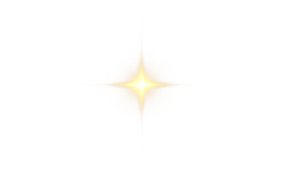 Digital star PNG burst with golden light and glowing sun rays, bright flare and sparkle overlay on...