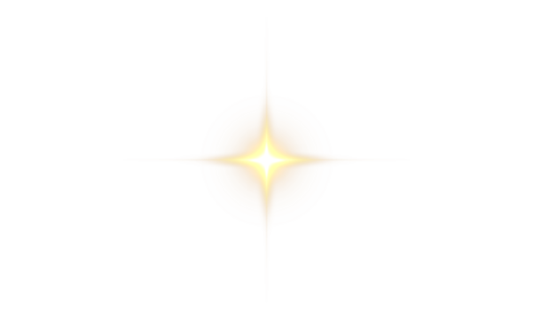 Digital star PNG burst with golden light and glowing sun rays, bright flare and sparkle overlay on transparent background.