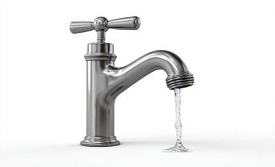 water tap isolated on white background