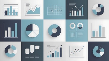 Collage of Various Data Visualization Charts and Graphs