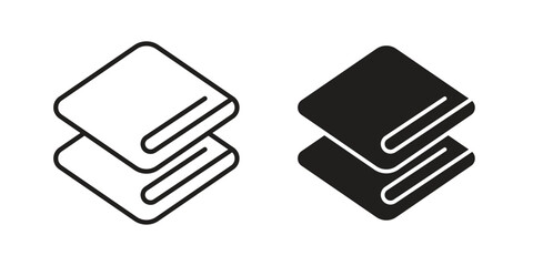 Towel icon flat black and white logo