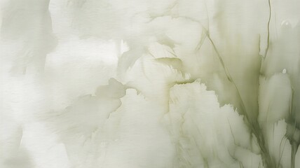 Fototapeta premium Delicate Sage Green Watercolor Strokes and Washes Background
