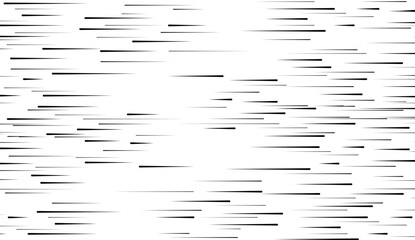 Horizontal speed lines for comic books. Black and white vector background © Just Choice