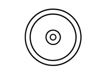 Concentric circles graphic design element isolated on transparent background vector