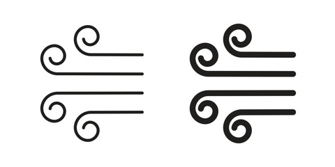 Windy icon flat black and white logo