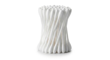 Pile of white cotton swabs or buds hygiene healthcare concept